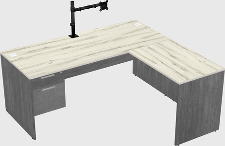L-shaped office desk
