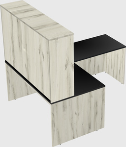 L-shaped office desk