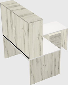 L-shaped office desk