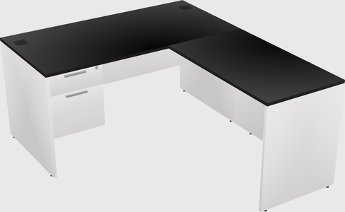 L-shaped office desk