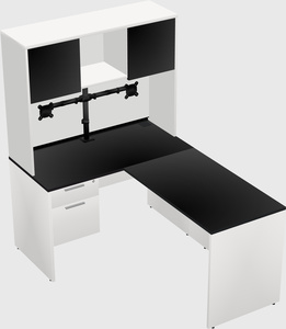 L-shaped office desk