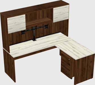 L-shaped office desk