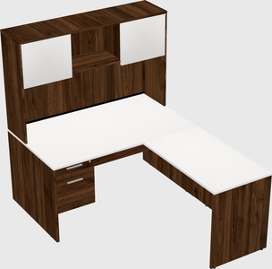 L-shaped office desk
