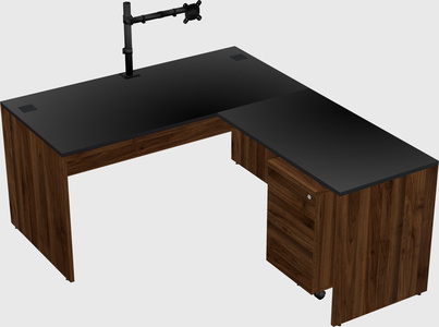 L-shaped office desk