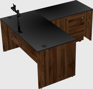 L-shaped office desk