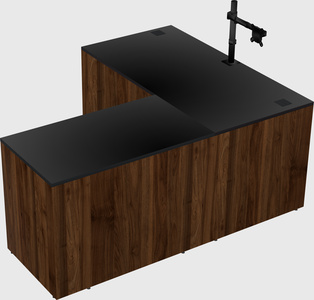 L-shaped office desk