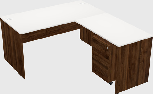 L-shaped office desk