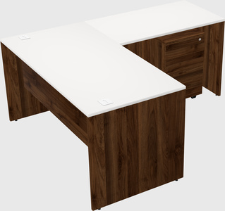 L-shaped office desk