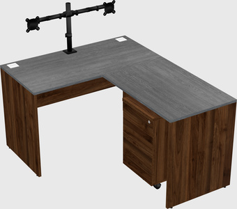 L-shaped office desk