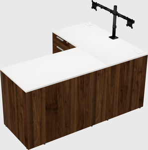 L-shaped office desk