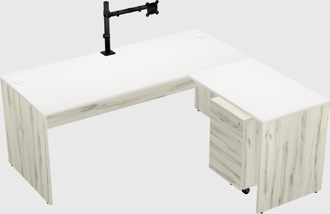 L-shaped office desk