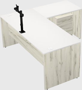 L-shaped office desk