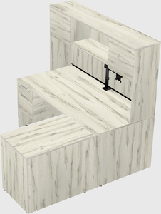 L-shaped office desk