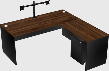 L-shaped office desk
