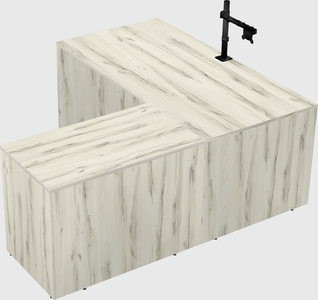 L-shaped office desk