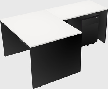 L-shaped office desk