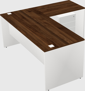 L-shaped office desk