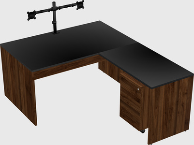 L-shaped office desk