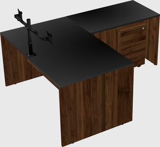 L-shaped office desk