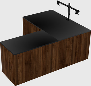 L-shaped office desk