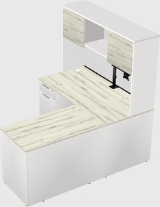 L-shaped office desk