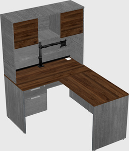 L-shaped office desk