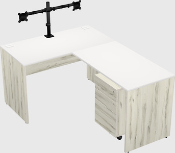 L-shaped office desk