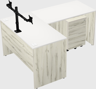 L-shaped office desk