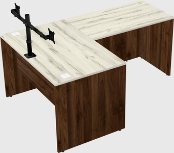 L-shaped office desk