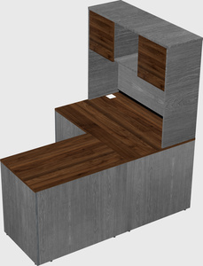 L-shaped office desk