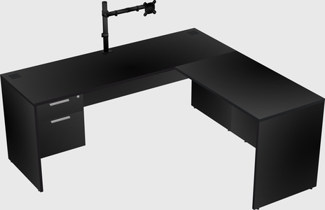 L-shaped office desk