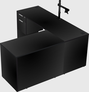 L-shaped office desk