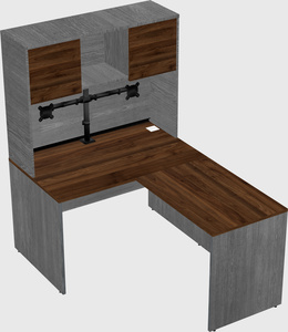 L-shaped office desk