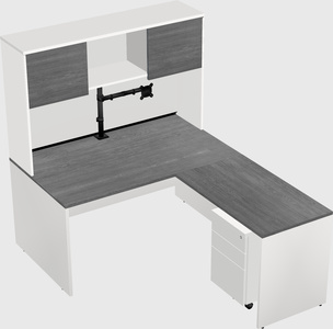 L-shaped office desk