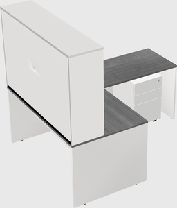 L-shaped office desk