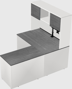 L-shaped office desk