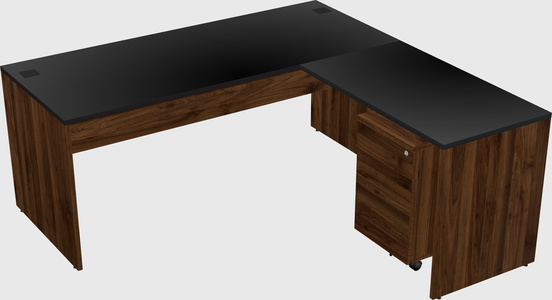 L-shaped office desk