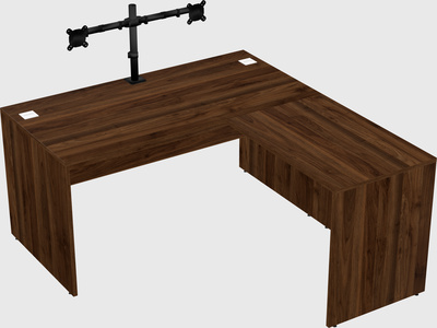 L-shaped office desk