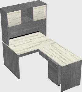 L-shaped office desk