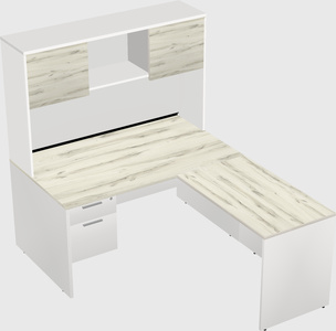 L-shaped office desk