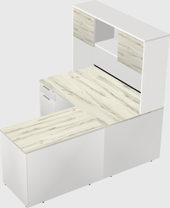 L-shaped office desk