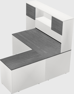 L-shaped office desk