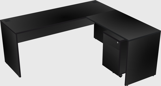 L-shaped office desk