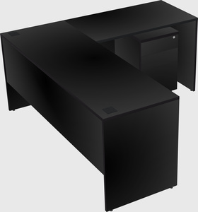 L-shaped office desk