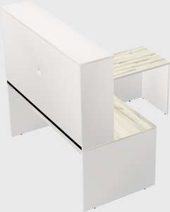 L-shaped office desk