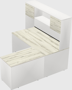 L-shaped office desk