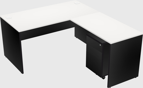 L-shaped office desk