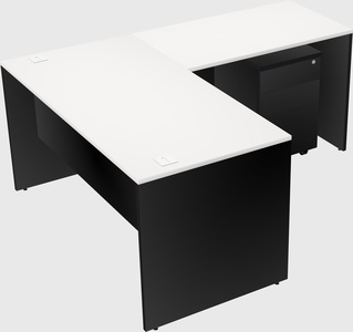 L-shaped office desk