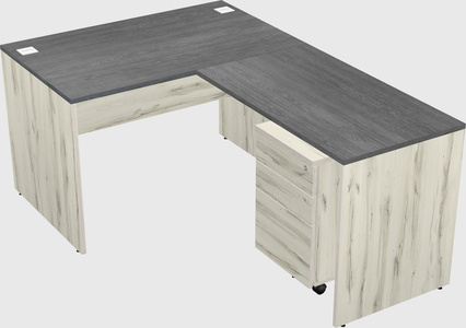 L-shaped office desk