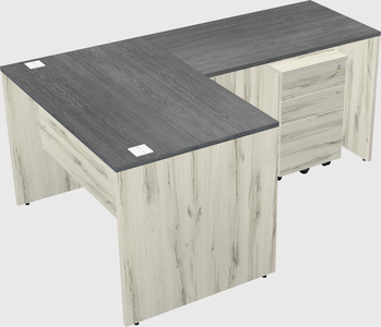 L-shaped office desk